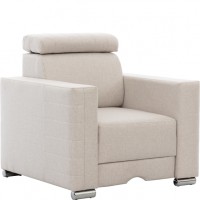 Izlaižams atpūtas krēsls PESARO, Pērles bēšs